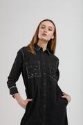 Kinney Remi Long Shirt Dress - Dark Denim - Shop 9