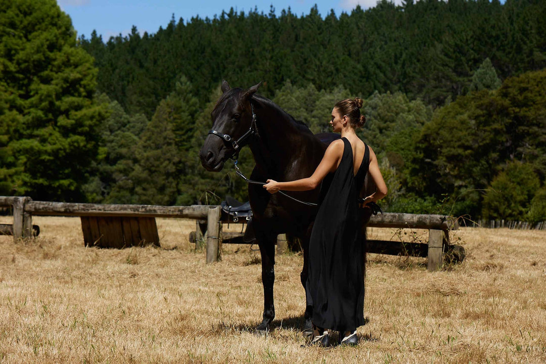 Knuefermann Zulu Dress - Silk Black - Shop 9