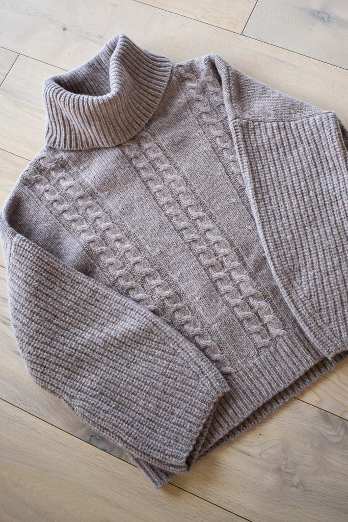 Maxted Olive Roll Neck - Taupe - Shop 9