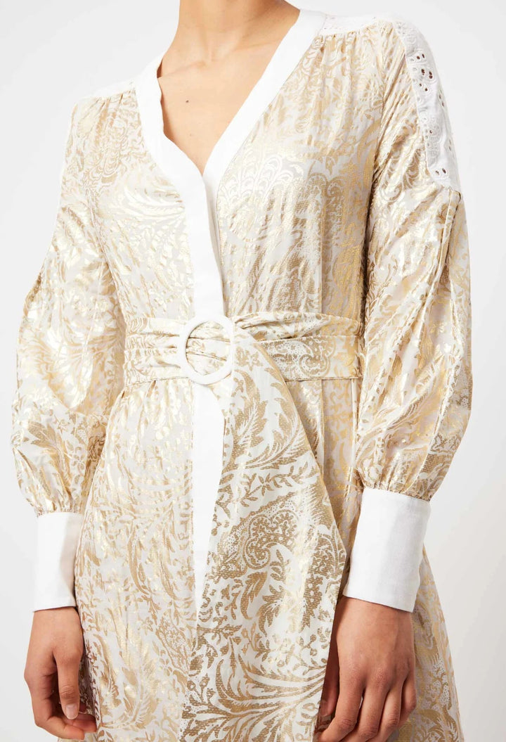 Once Was Elysian Cotton/Silk Coat Dress - Gilded Arcadia - Shop 9