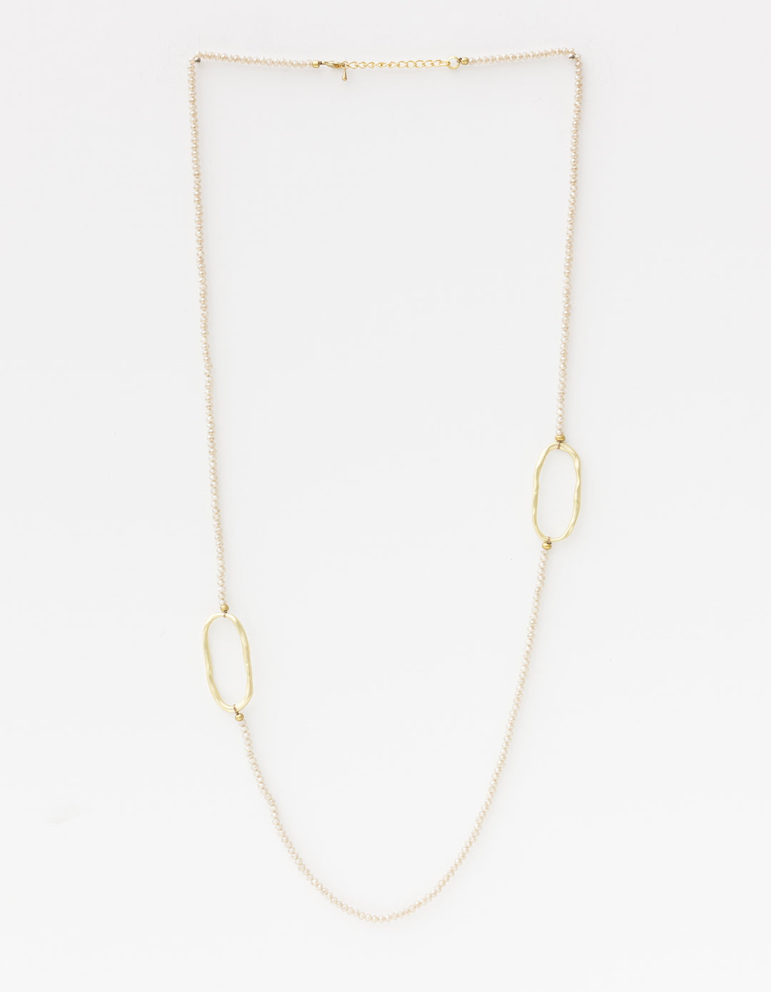 Stella + Gemma Necklace Beige Crystals - Shop 9