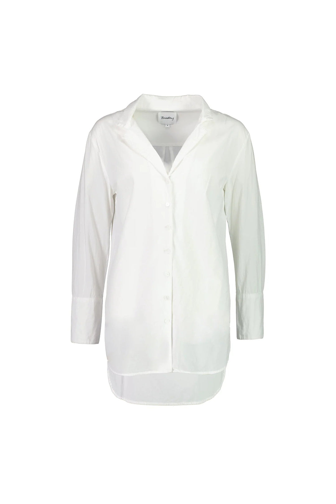 Tuesday Label Oversized Shirt - White - Shop 9