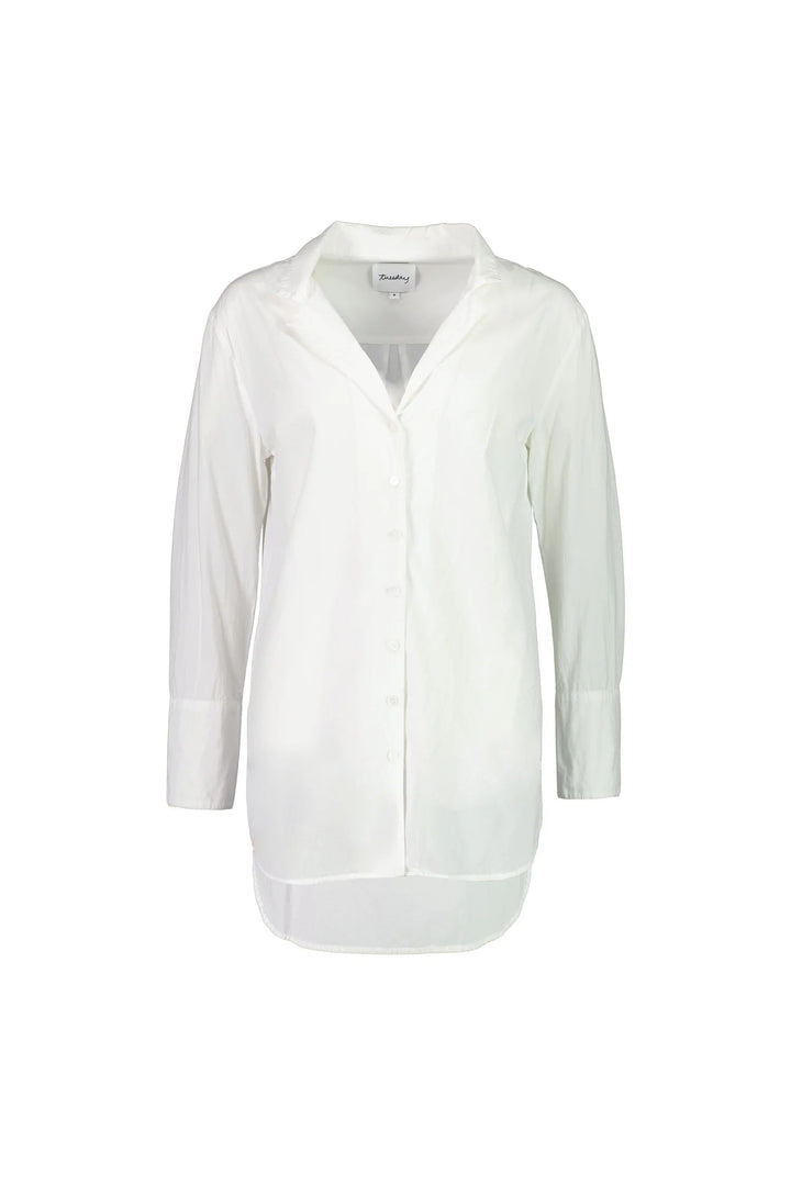 Tuesday Label Oversized Shirt - White - Shop 9